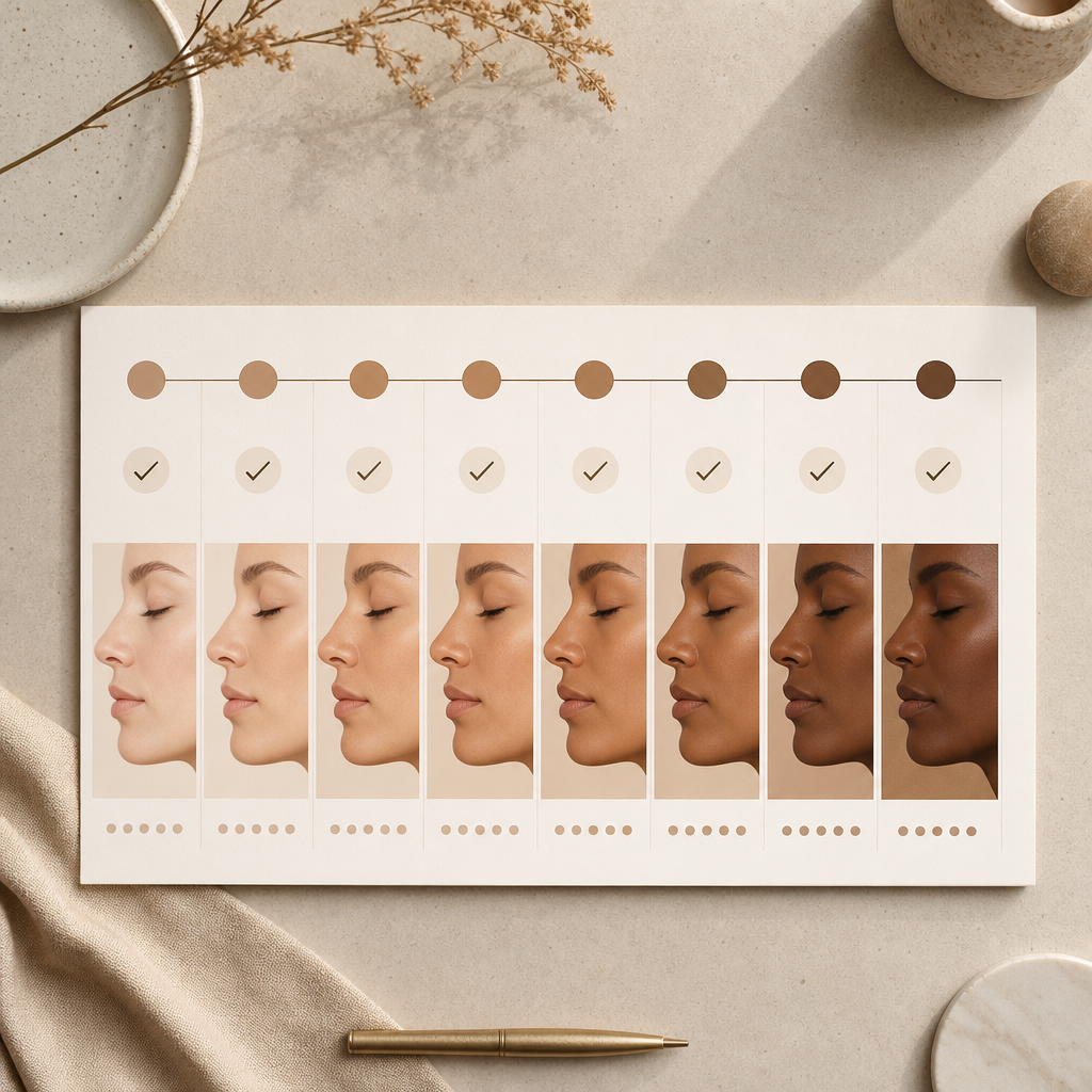 Visual timeline representation of multiple laser hair removal treatment sessions