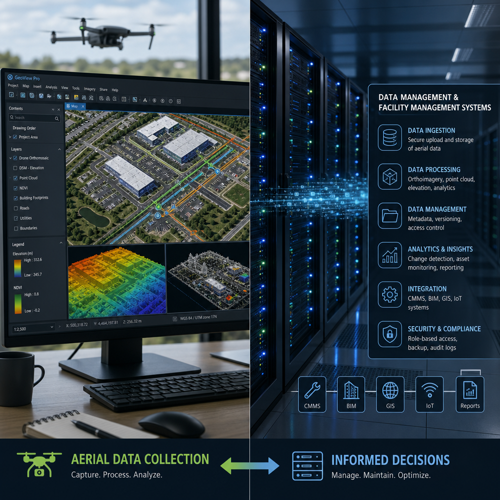 Visualisering af dataforbindelse mellem dronedata og GIS-fagsystemer