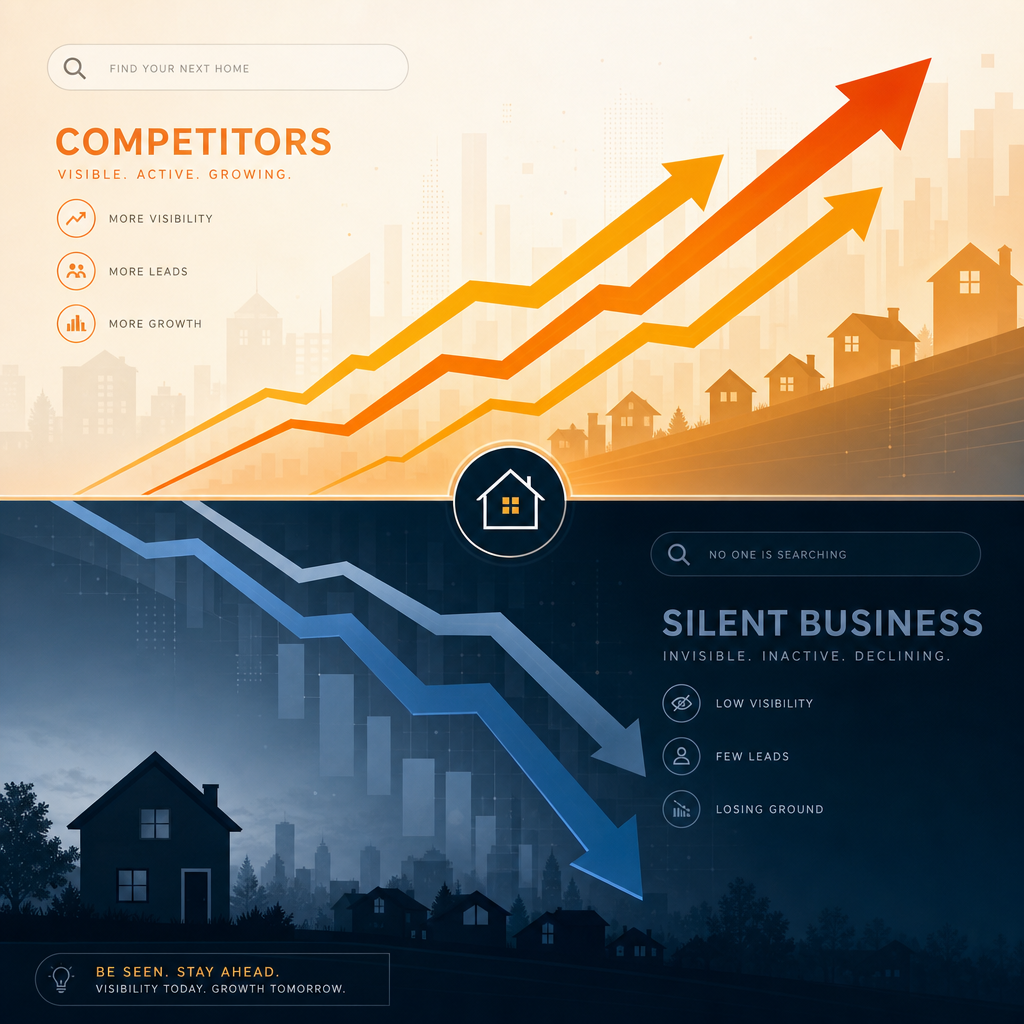 Graph visualization showing competitors gaining market share while absent competitor loses ground