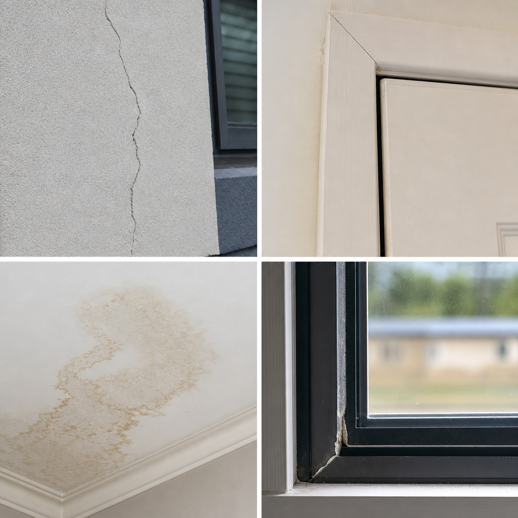 Detailed examples of typical construction defects found in new homes