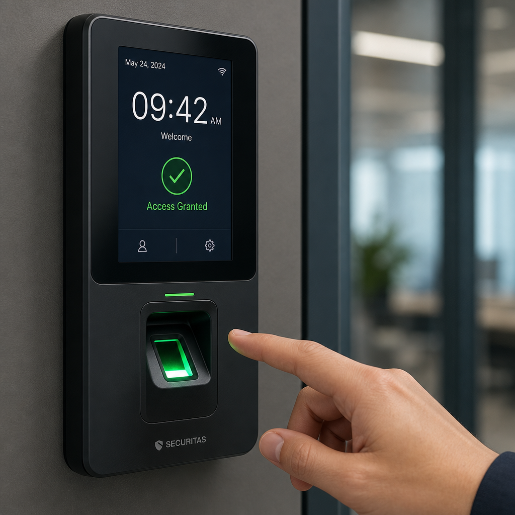 Biometric fingerprint scanner for time and access control