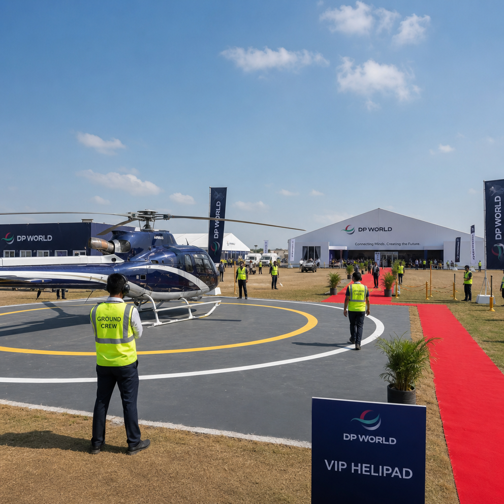 Profesjonalny scenariusz lądowania helikoptera na terenie eventu firmowego