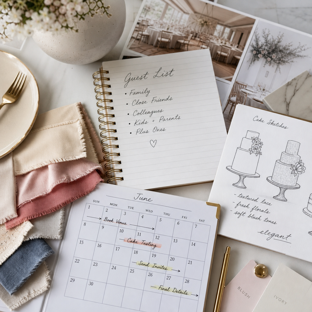 Milestone birthday planning materials and party organization details
