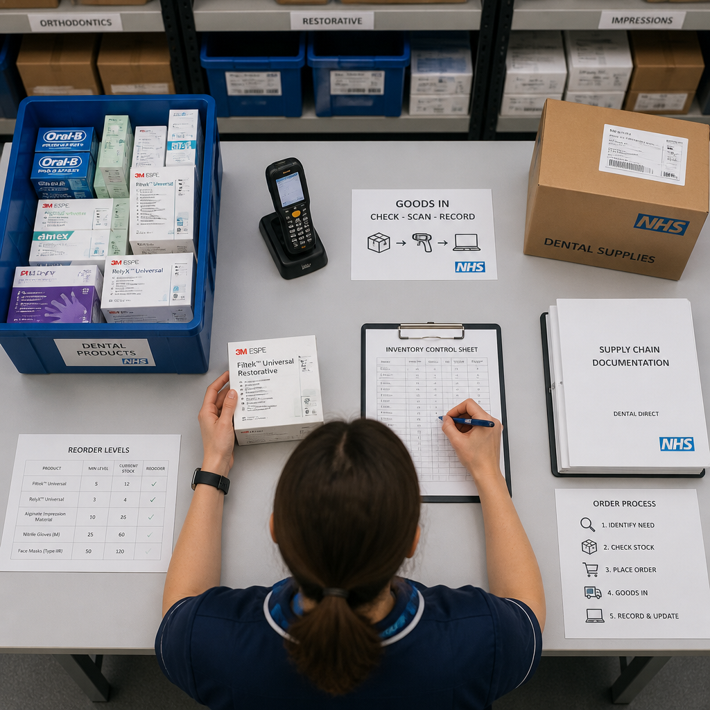 NHS dental product warehouse and supply chain distribution center operations