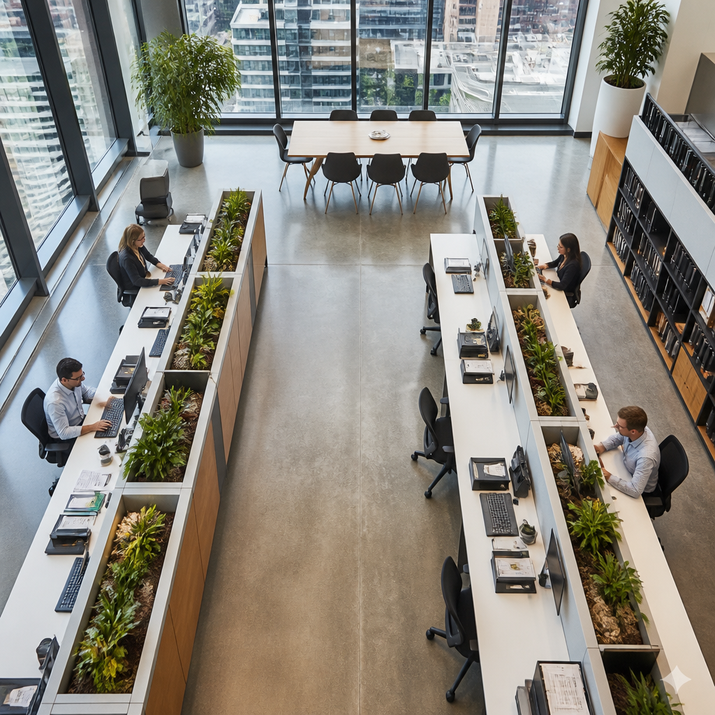 Office Cleaning Cost in Melbourne: 2026 Pricing Guide Clean, organized modern office space in Melbourne CBD with natural lighting which uses commercial office cleaning provider - vibrant property services