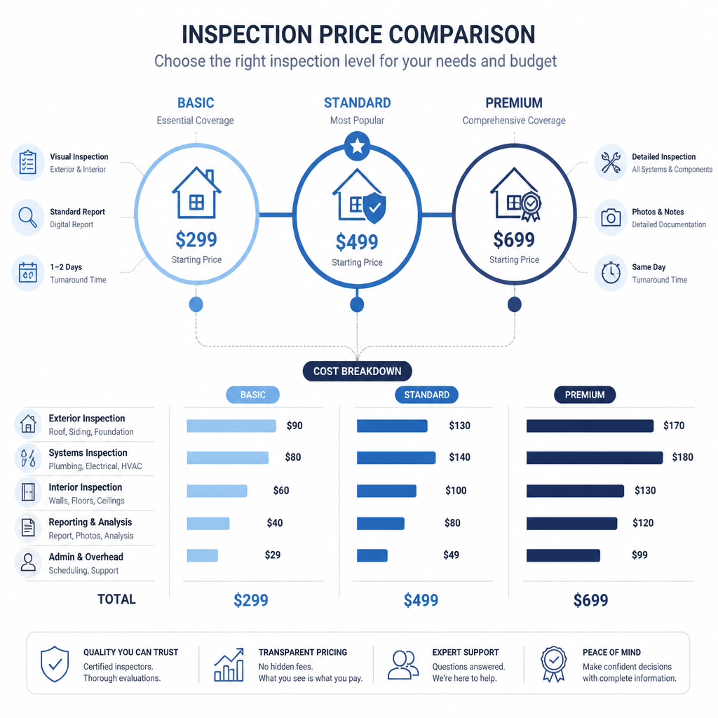 Cost comparison and pricing structure visualization