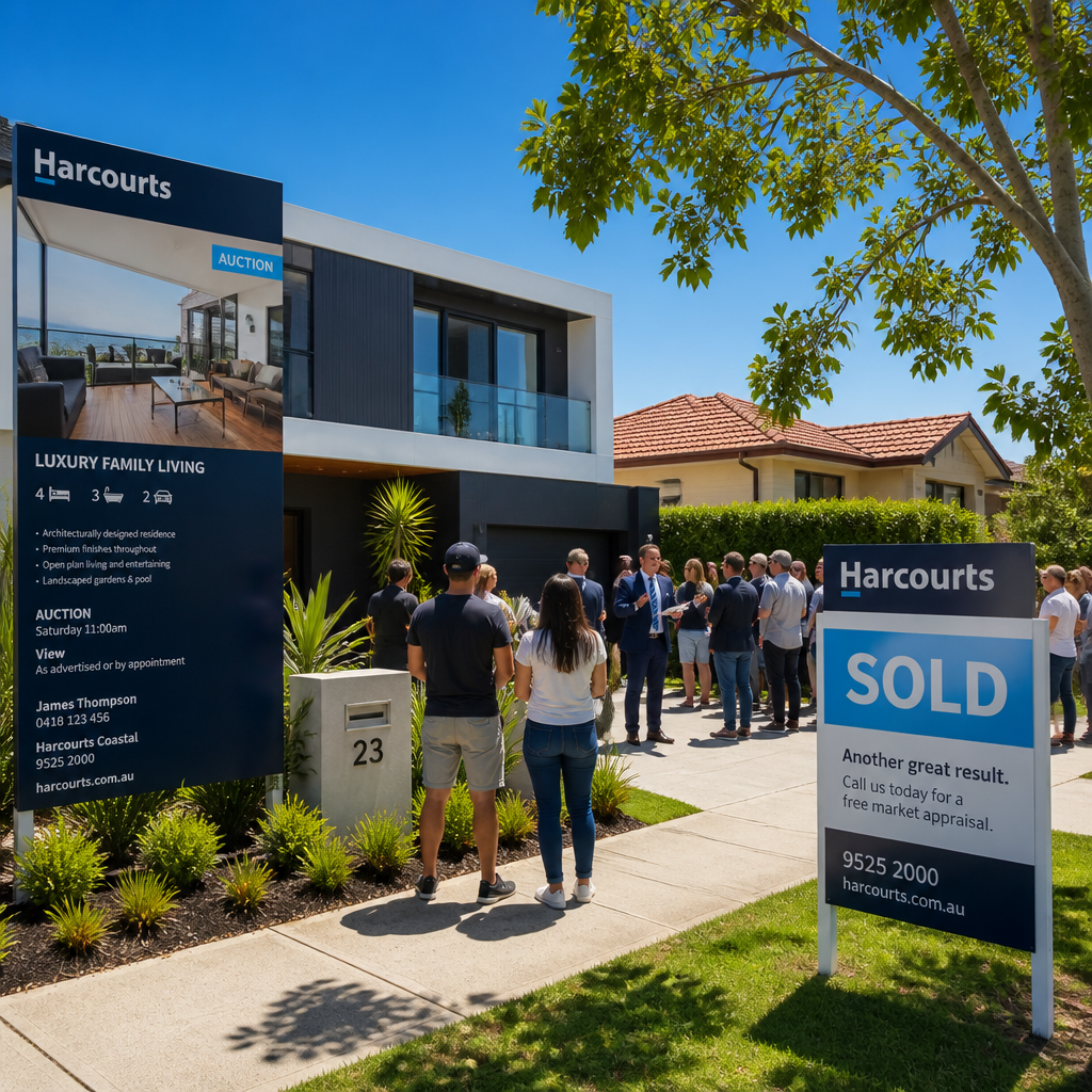 Australian suburban home with sold signage representing competitive property market
