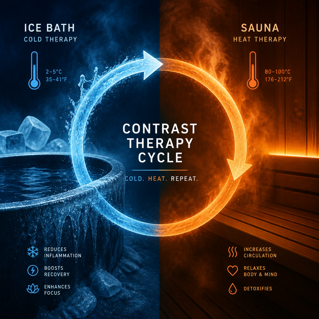 Ciclo de terapia de contraste: alternância entre frio e calor