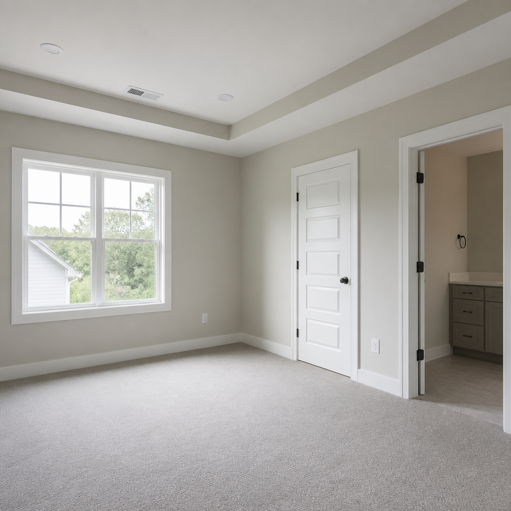 New home interior showing walls and fixtures ready for inspection