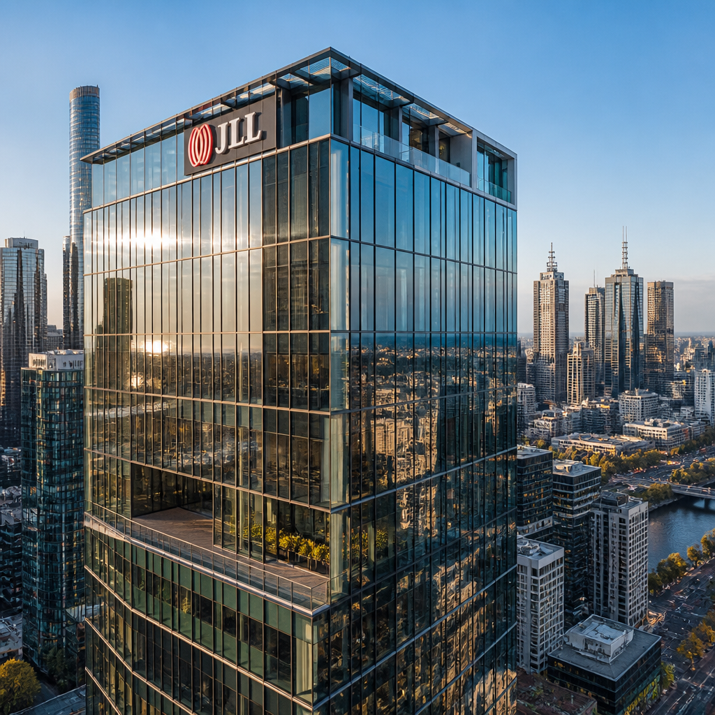 High-rise Melbourne commercial building with clean glass windows reflecting sunlight - Window Cleaning Guide