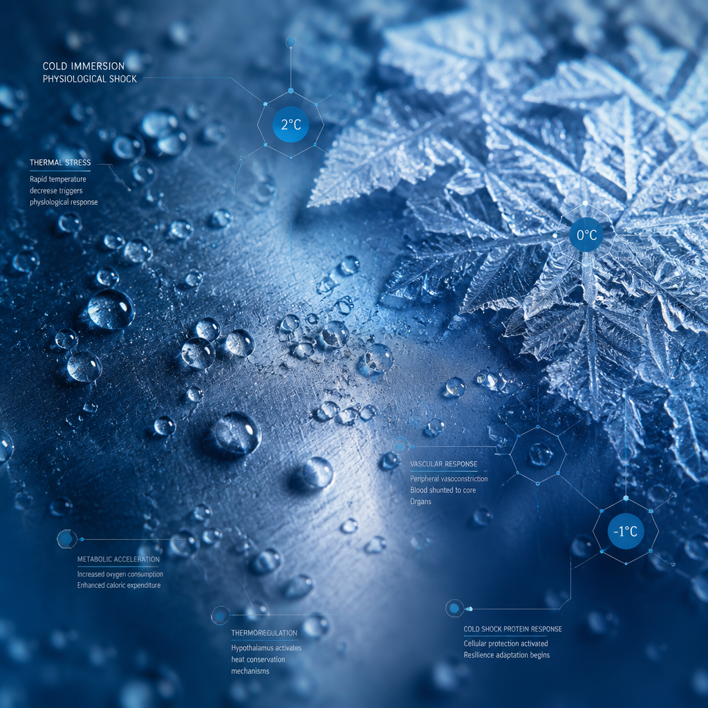 Close-up of ice crystals representing cold water immersion therapy