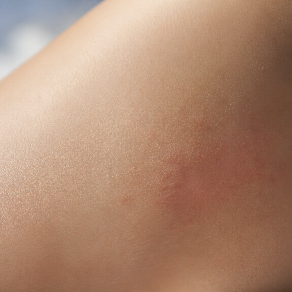 Textural comparison of skin health showing irritation recovery and healing progression