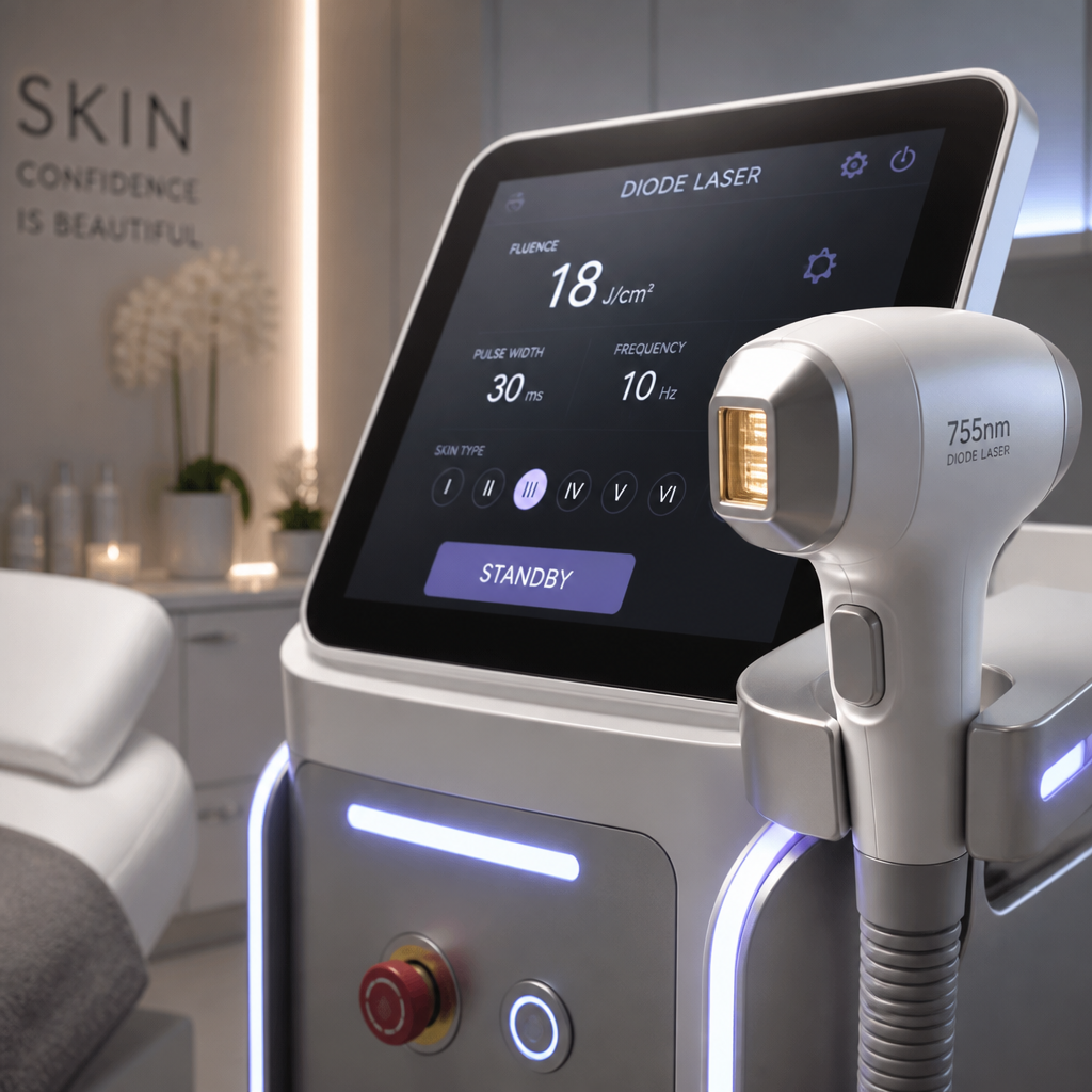 High-tech laser device in a beauty clinic