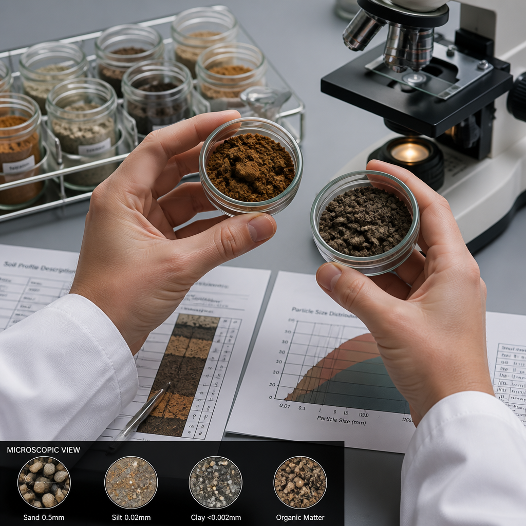 Analyse de carottes de sol en laboratoire géotechnique