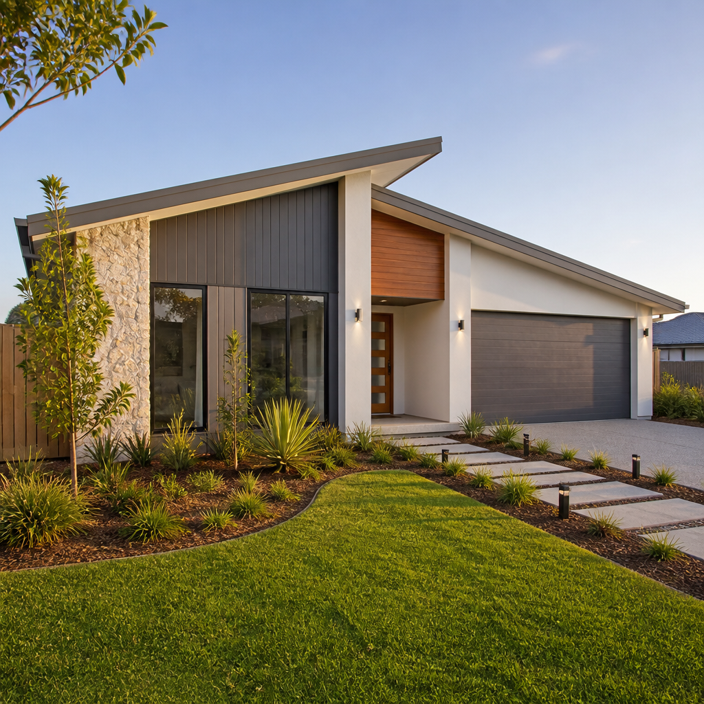 New suburban home exterior in Queensland estate development