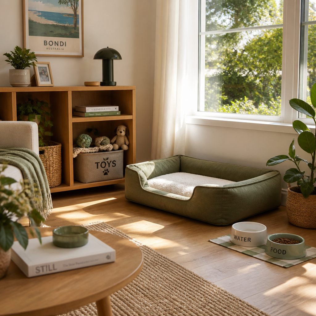 Home interior prepared and ready for adopting a dog