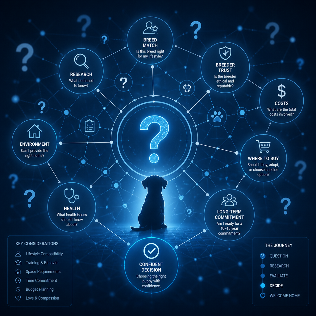 Digital visualization of questions and research for informed decisions