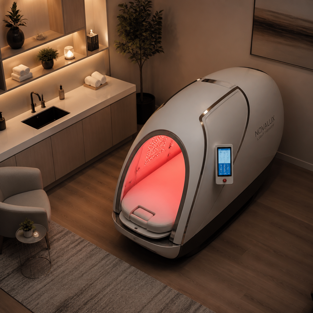 Modern laser treatment room with professional equipment in a clinical wellness setting