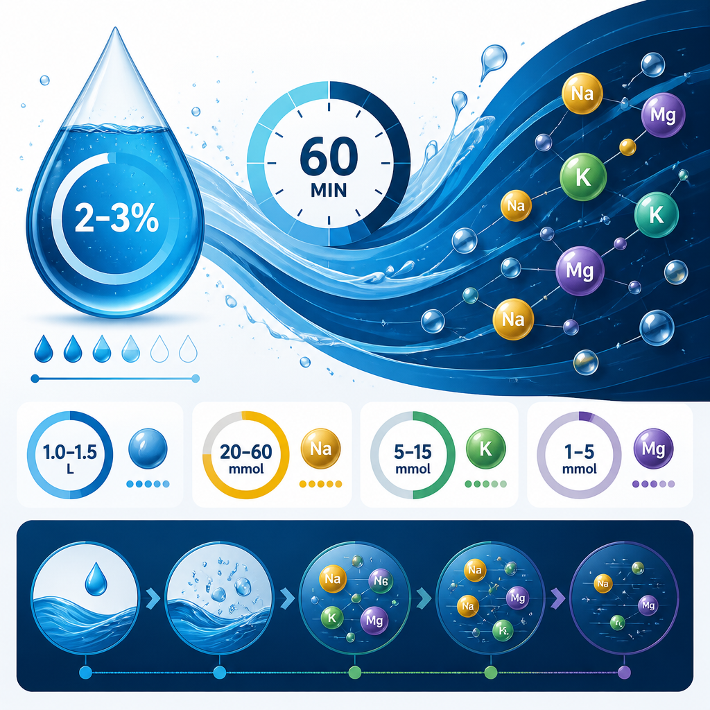 Abstract visualization of electrolyte loss during athletic performance
