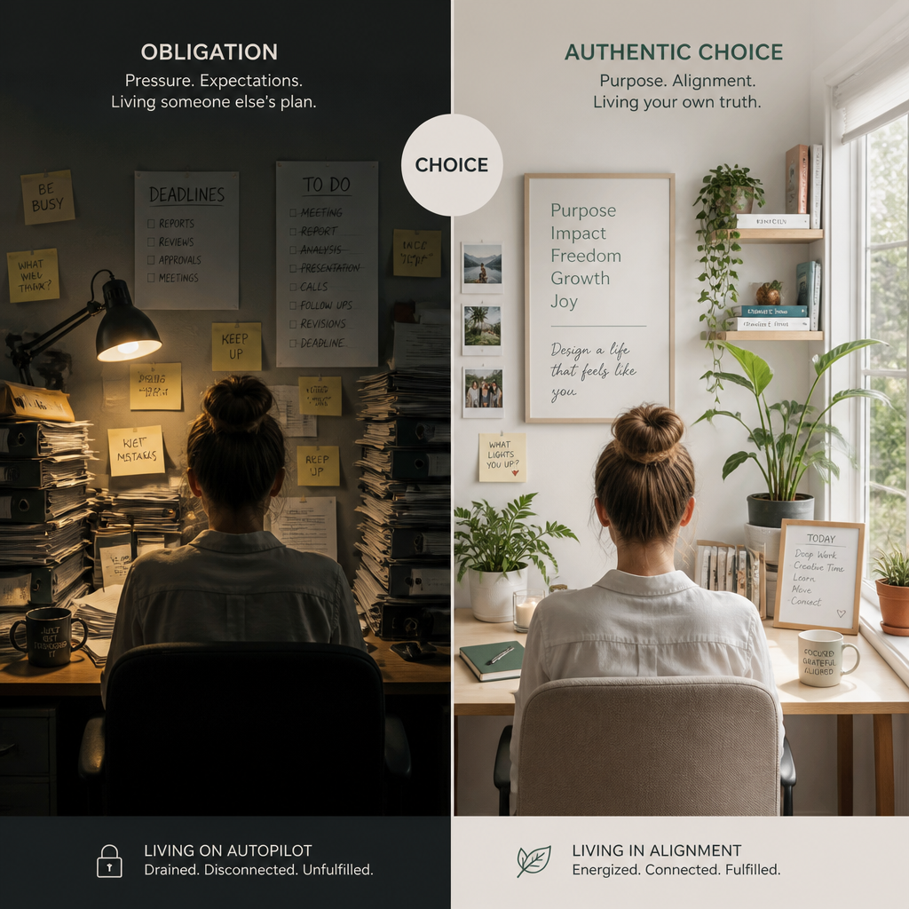 Contrasting workspace environments showing constraint versus freedom