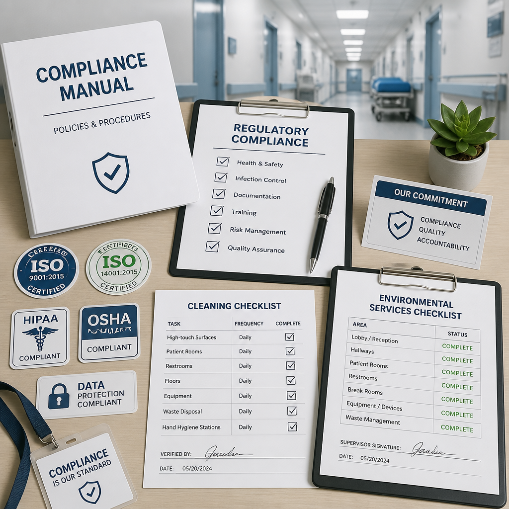 Childcare and Medical Centre Cleaning Standards Melbourne Compliance documentation and certification materials representing facility cleaning standards and regulatory frameworks - Childcare cleaning and Medical Centre Cleaning