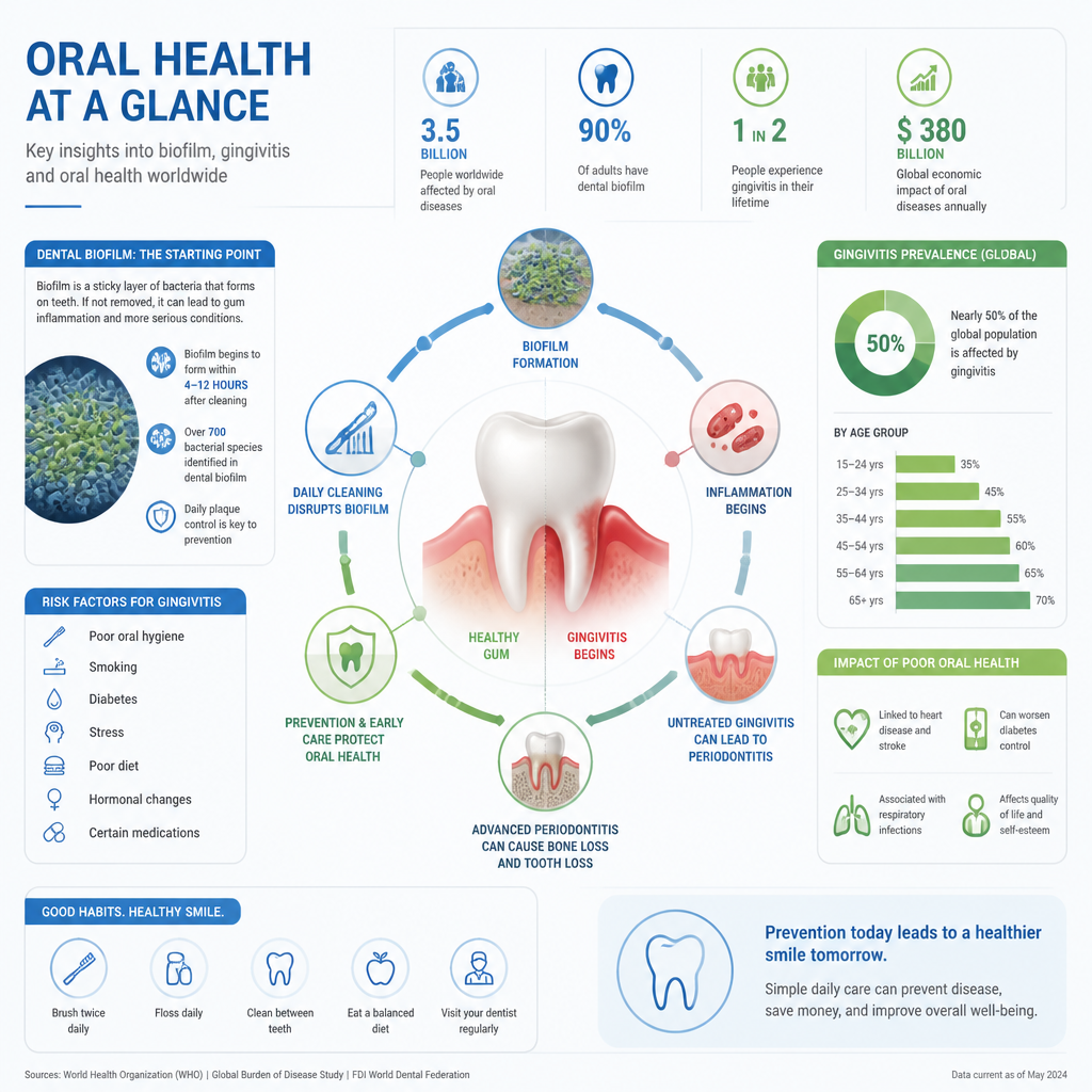 Data visualization representing oral health challenges and dental metrics related to neurodegenerative conditions