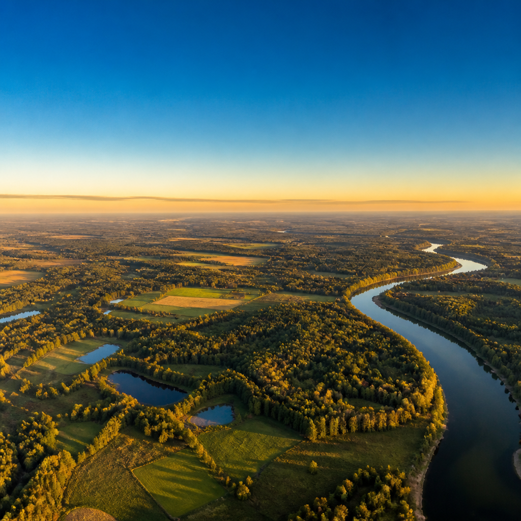 Idealne warunki meteorologiczne we wrześniu - czysta atmosfera i doskonała widoczność dla fotografii lotniczej