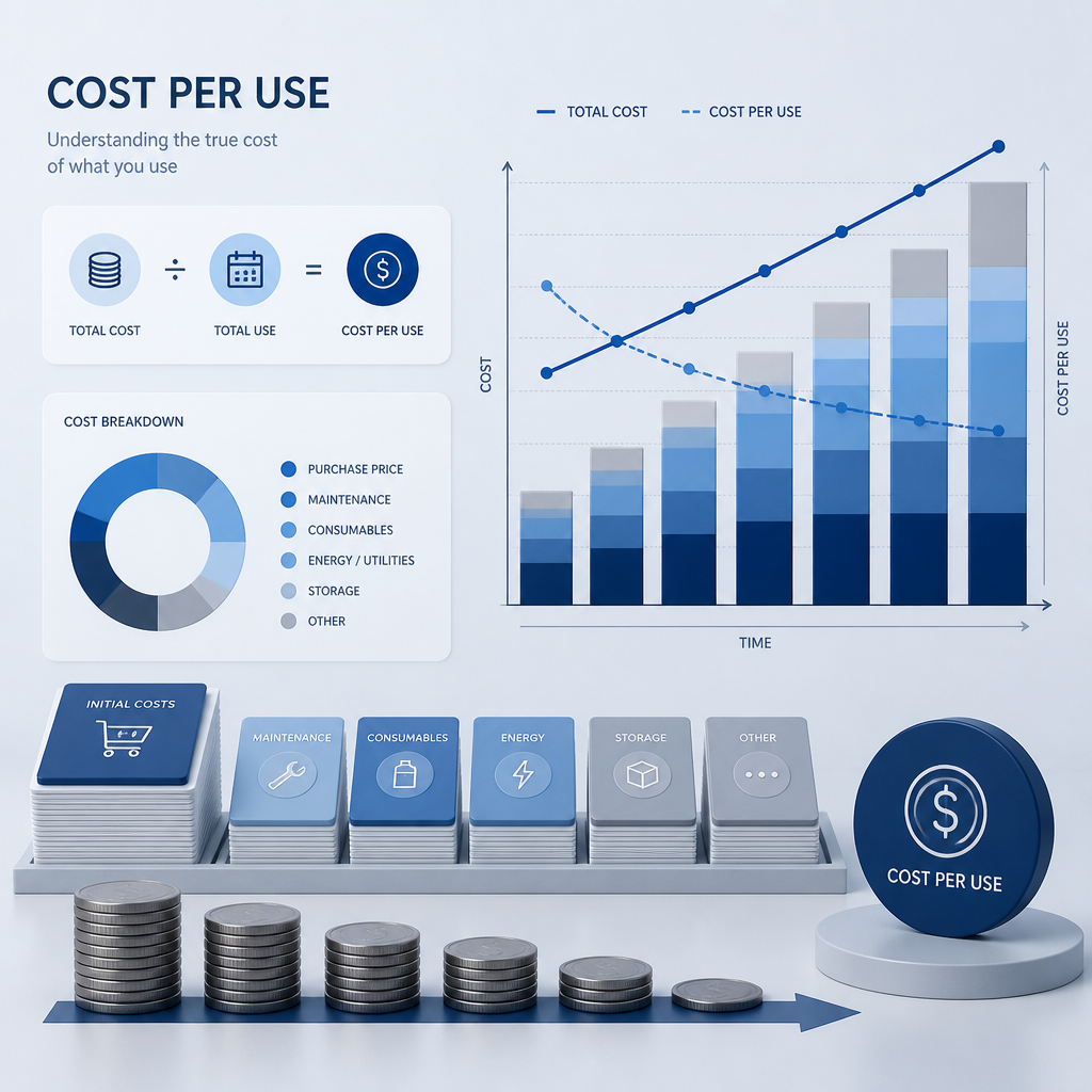 Abstract cost comparison visualization with financial elements