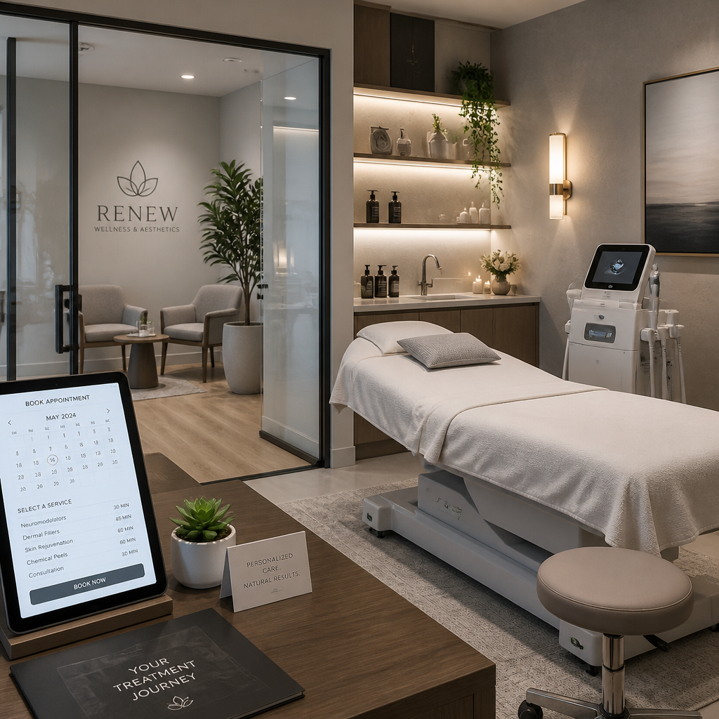 Modern clinical treatment room designed for patient comfort and personalized care