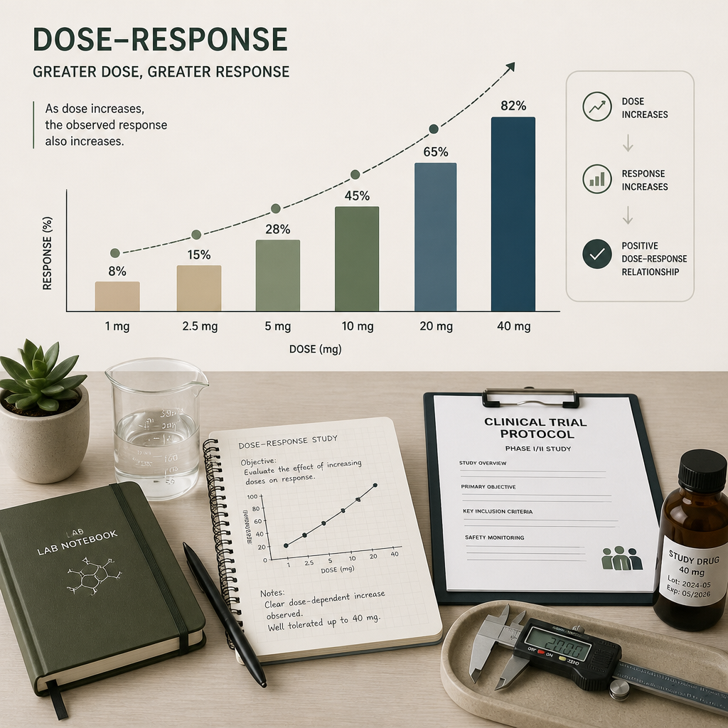 Data visualization showing dose-dependent weight loss outcomes across clinical trial phases