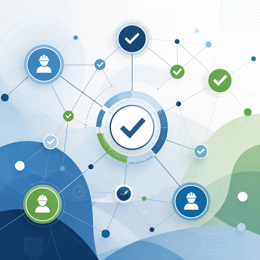 Digital network diagram representing quality control and defect management systems