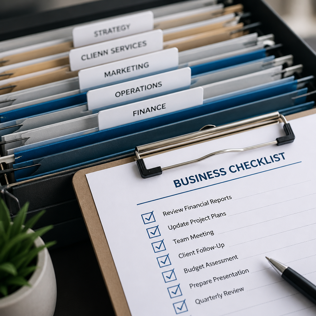 Organized compliance and governance documentation setup for IT management