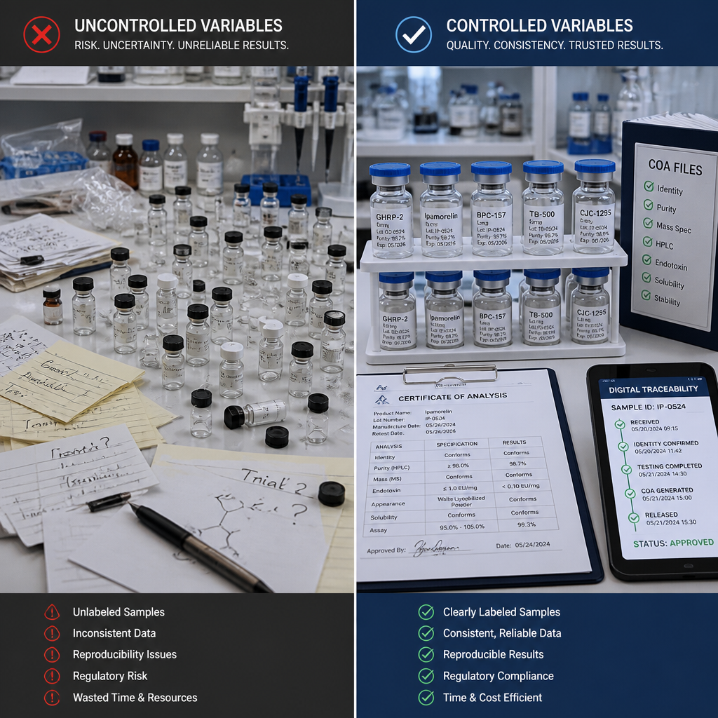 Before-and-after comparison of organized versus unorganized laboratory sample documentation and traceability