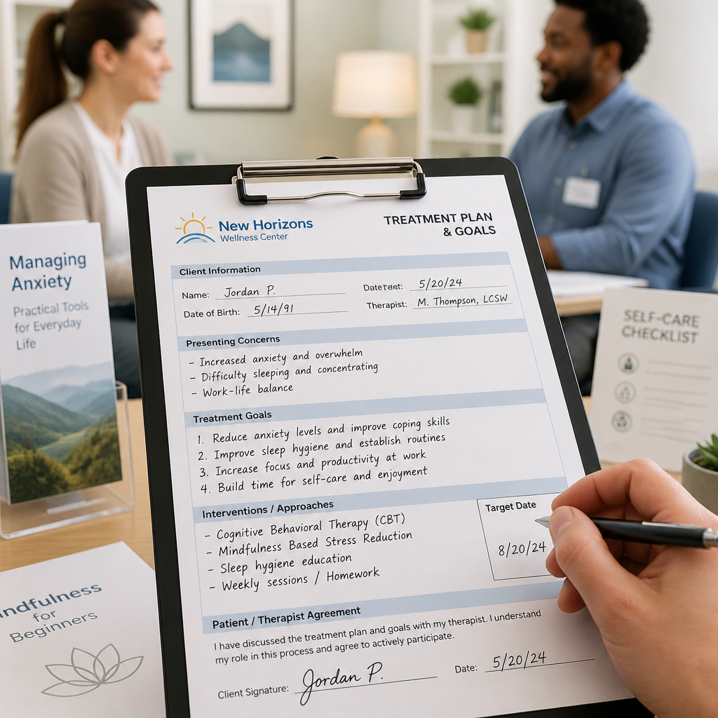 Healthcare consultation documents and patient information in a clinic environment