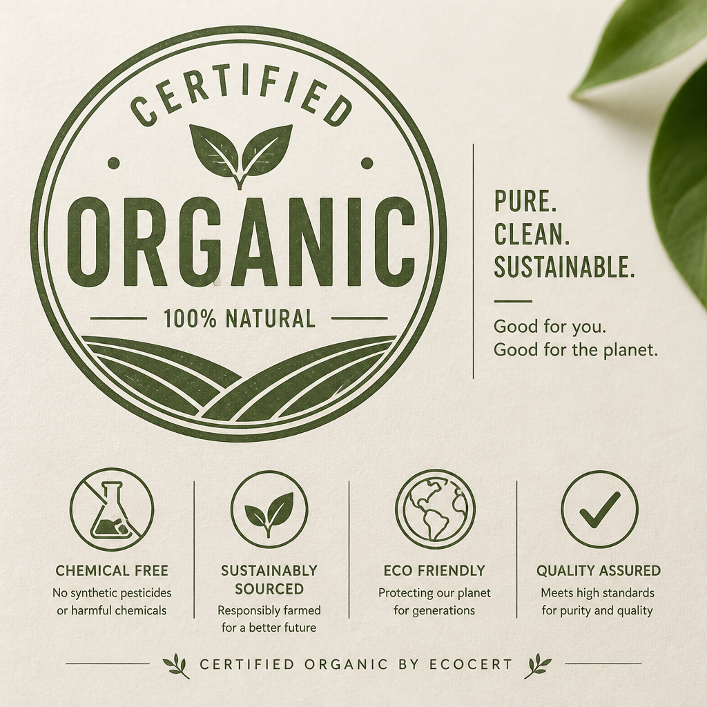 Detalle de certificación ecológica y símbolos de calidad en etiqueta de aceite