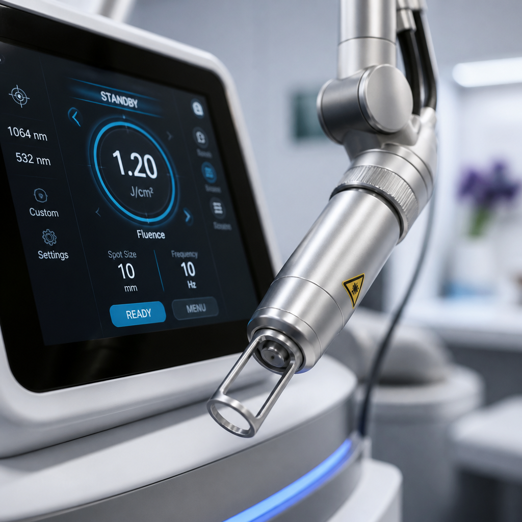 Advanced laser treatment equipment in a clinical setting