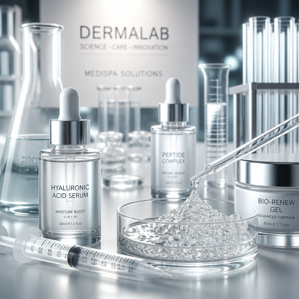 Medical-grade skincare products and treatment samples