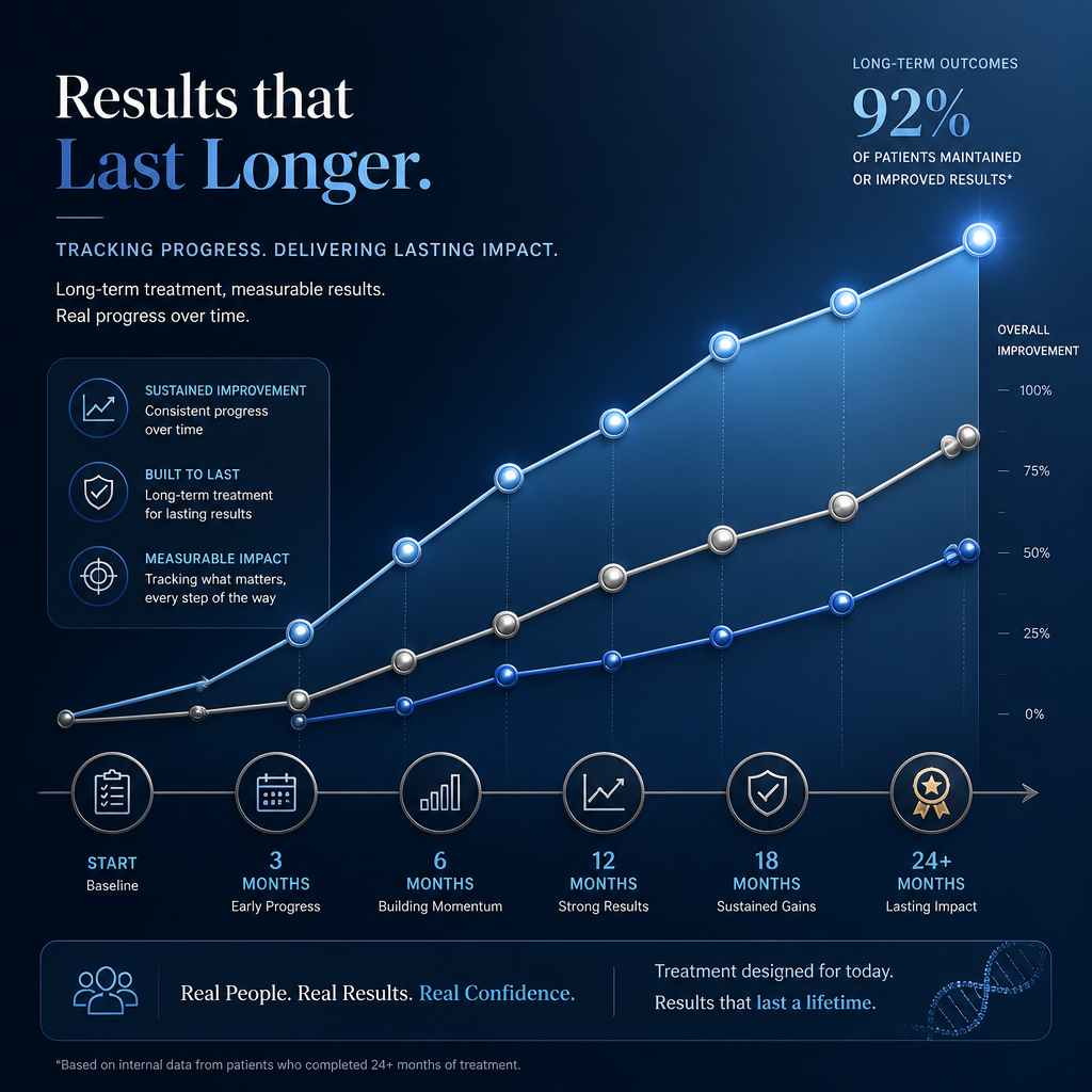 Timeline visualization of treatment effectiveness