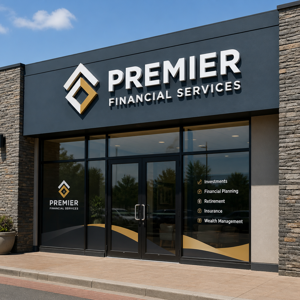Professionally installed custom channel lettering on a commercial storefront ready for grand opening