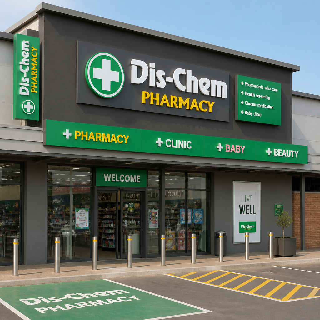 Franchise storefront displaying coordinated acrylic signage for consistent corporate branding