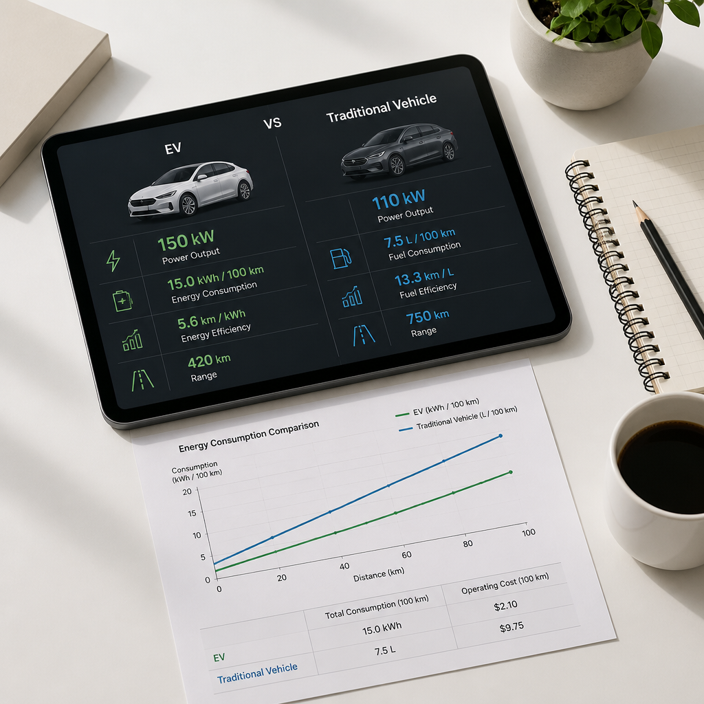 Potencia EV kW vs eficiencia: cuál importa más para ti