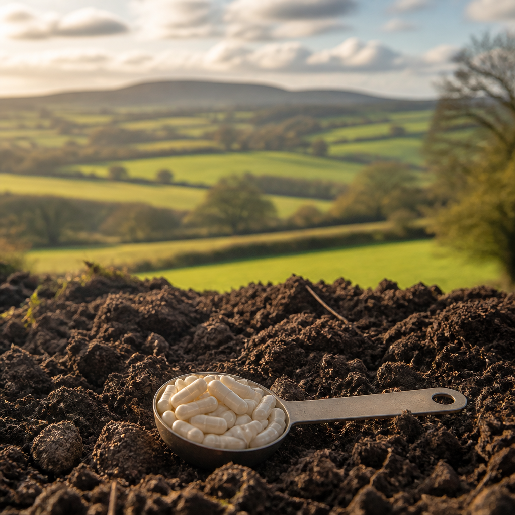 Selenium supplement on UK soil representing low selenium levels in British agriculture