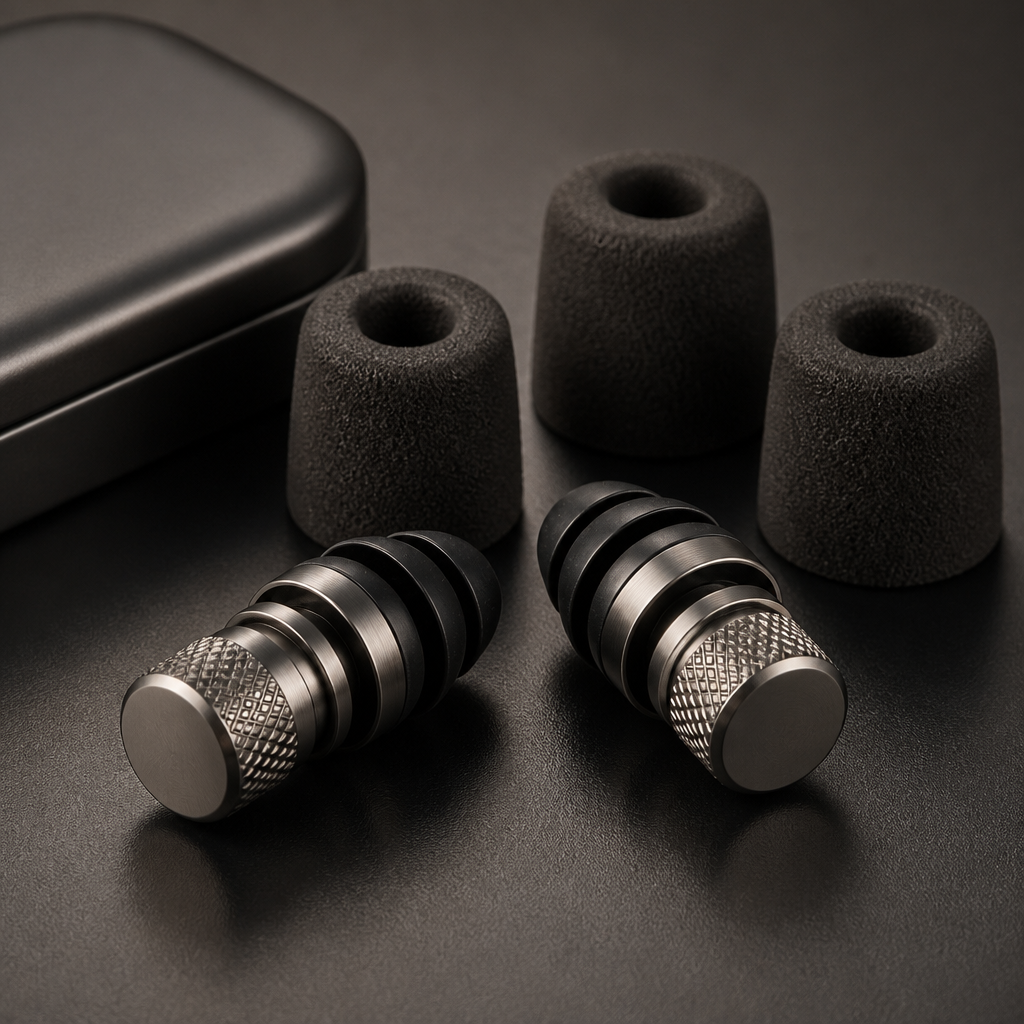 Premium earplugs for concerts designed for noise reduction and comfort.